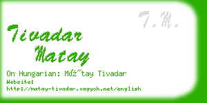 tivadar matay business card